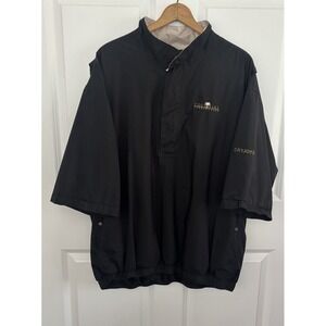 FootJoy DryJoys XL Golf Rain Pullover Black Colonial Country Club 1/2 Zip 0760